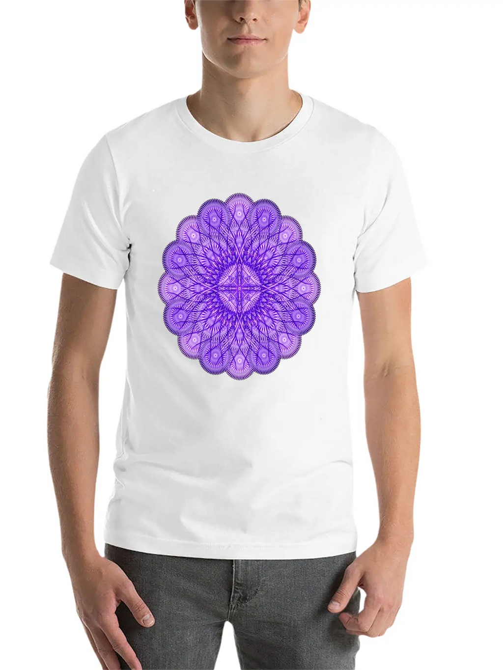 Water Mark Mandala Modern Fit Casual T-Shirt – Clean And Versatile Design