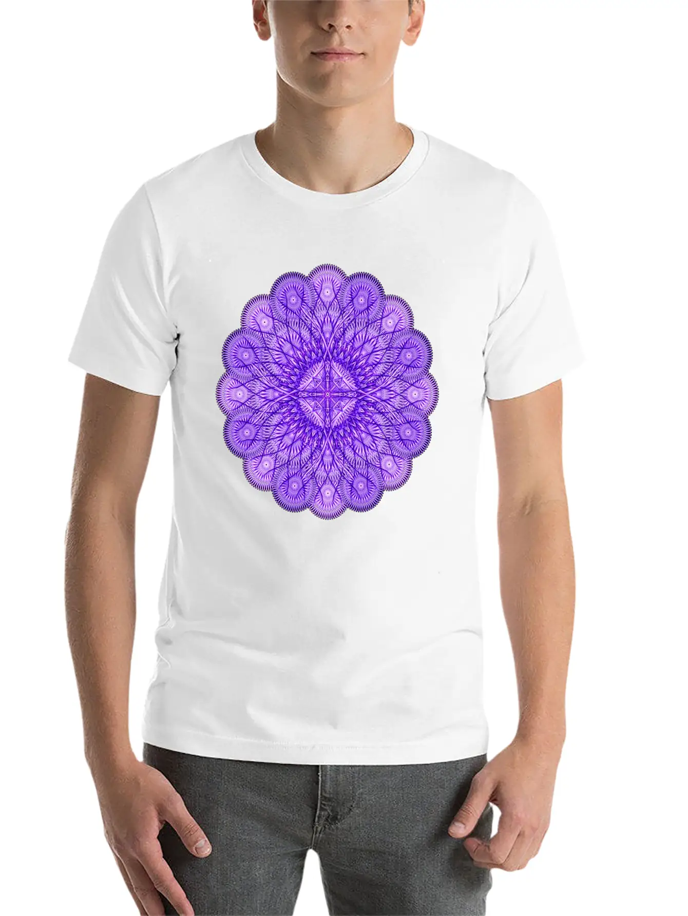 Water Mark Mandala Modern Fit Casual T-Shirt – Clean And Versatile Design