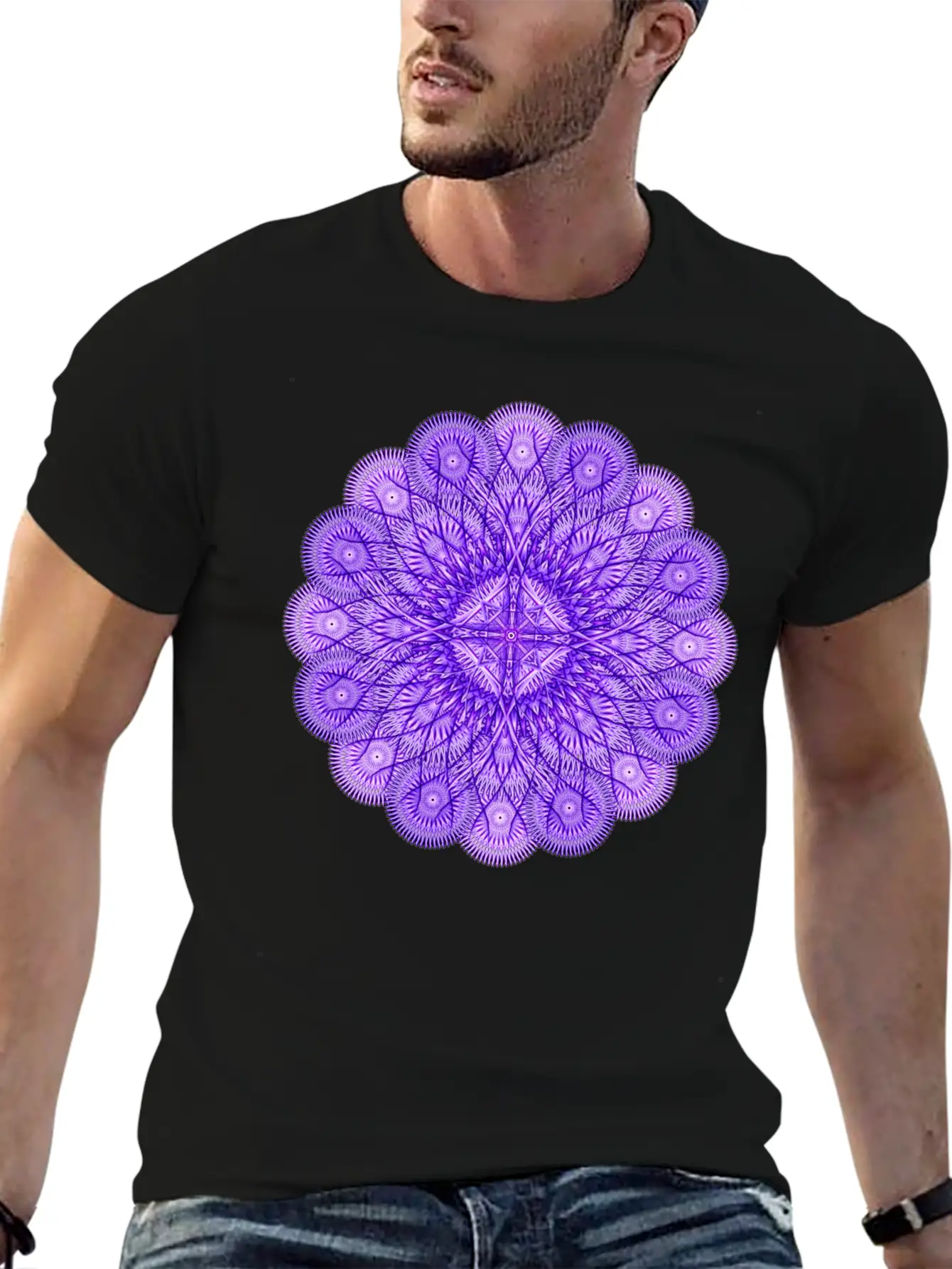 Water Mark Mandala Modern Fit Casual T-Shirt – Clean And Versatile Design