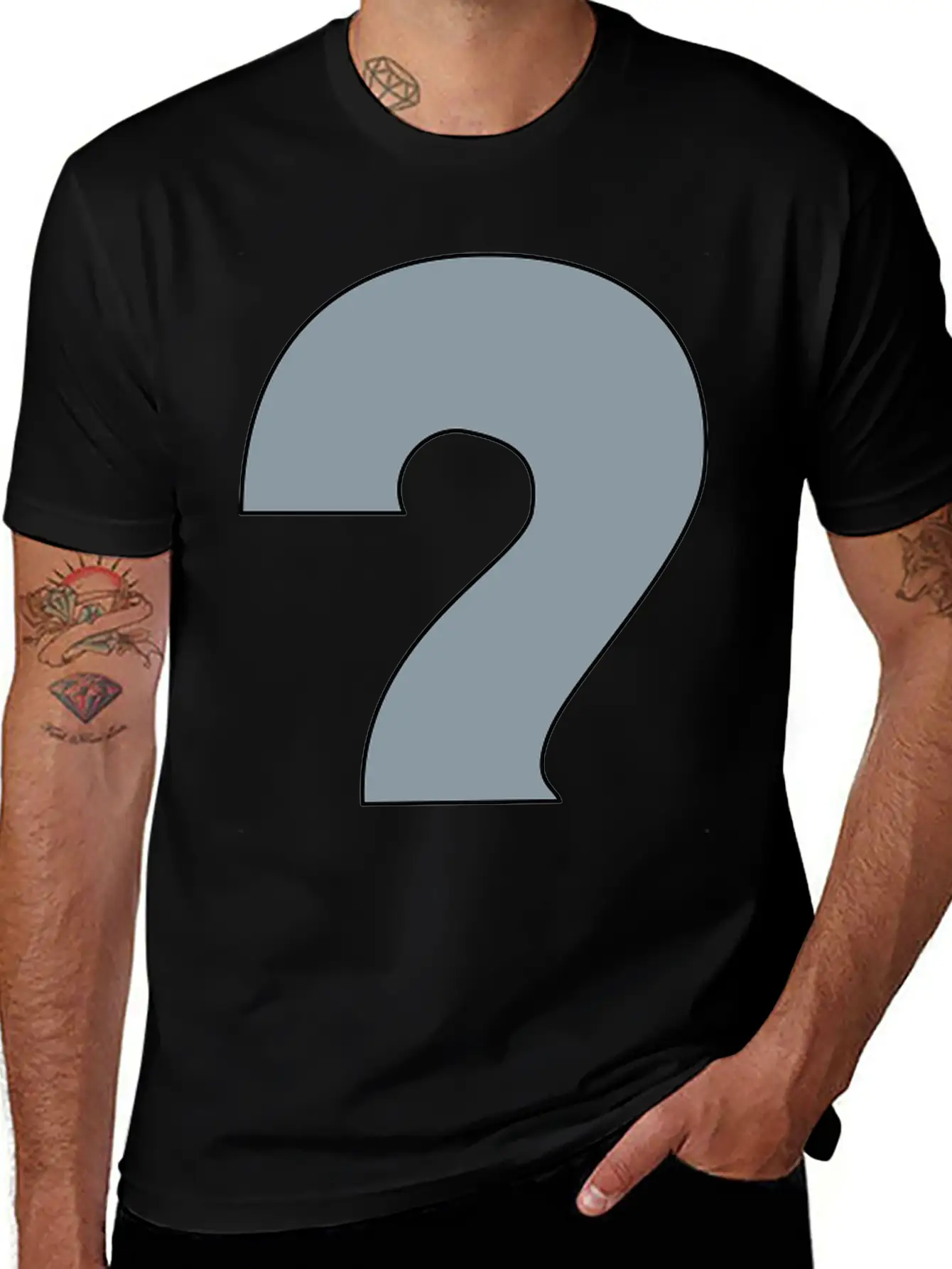 Water Question Mark Basic Graphic T-Shirt – Daily Comfort In Soft Cotton