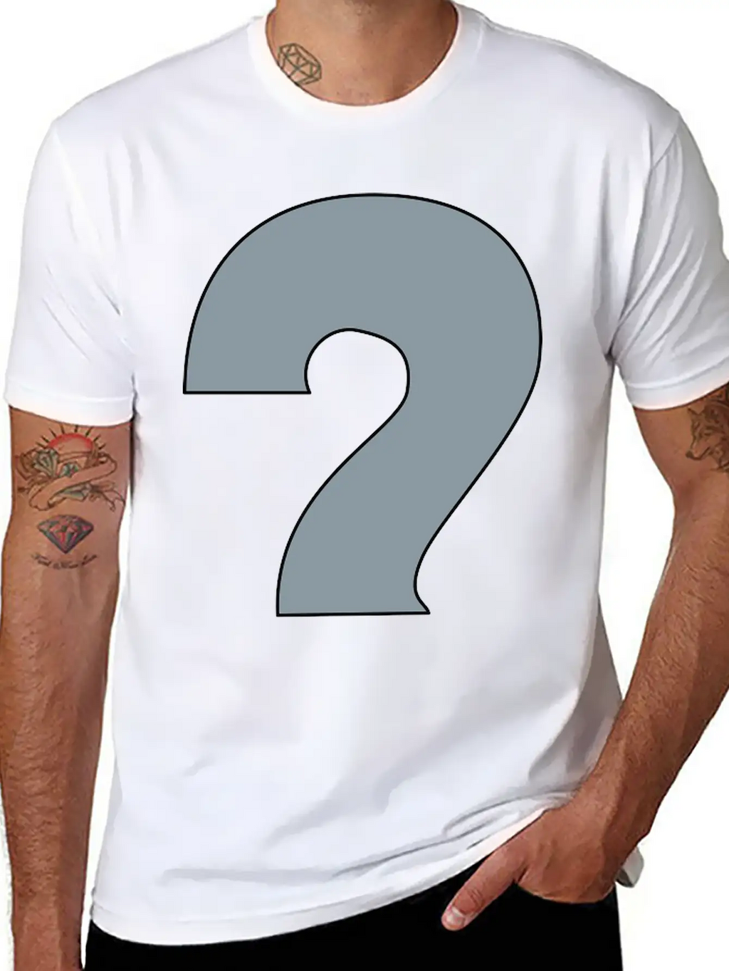 Water Question Mark Basic Graphic T-Shirt – Daily Comfort In Soft Cotton