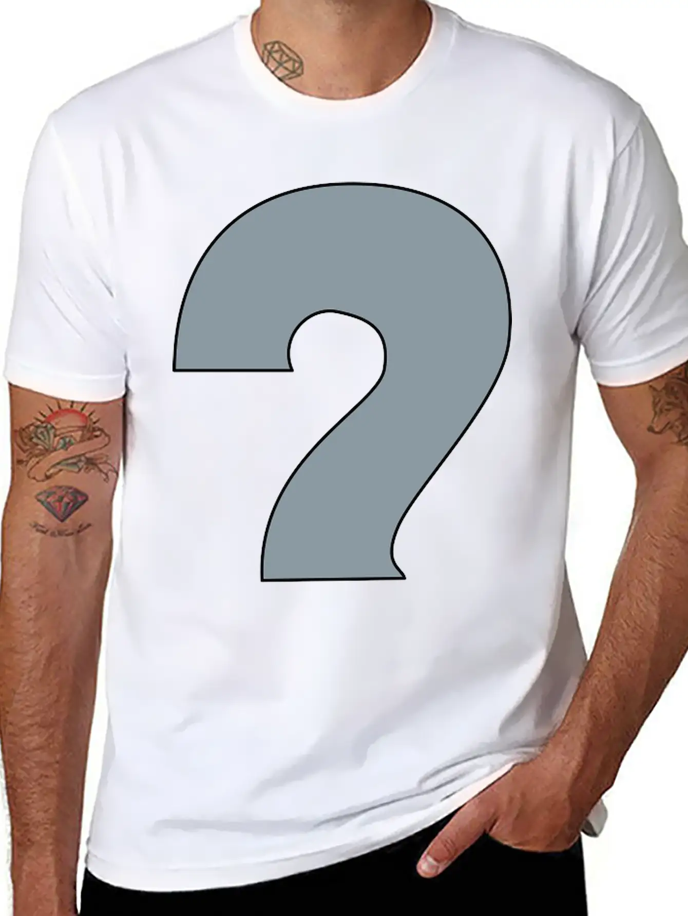 Water Question Mark Basic Graphic T-Shirt – Daily Comfort In Soft Cotton