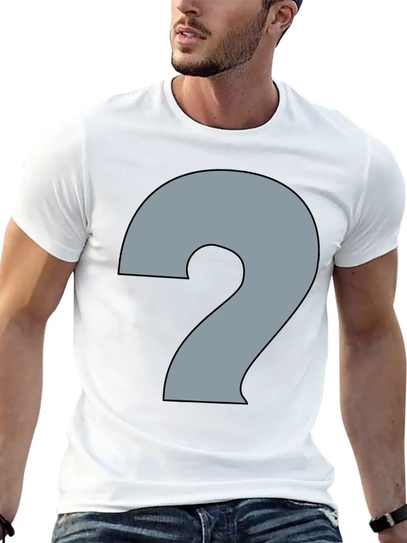 Water Question Mark Basic Graphic T-Shirt – Daily Comfort In Soft Cotton