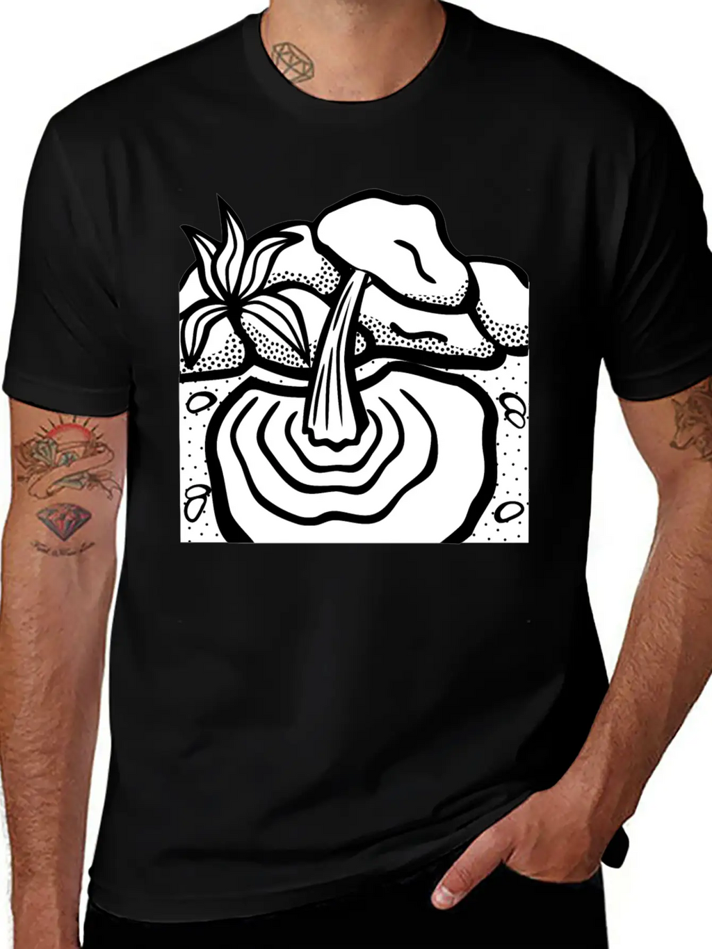 Water Spring Lineart Essential Cotton Tee For Daily Outfits – Unisex Style