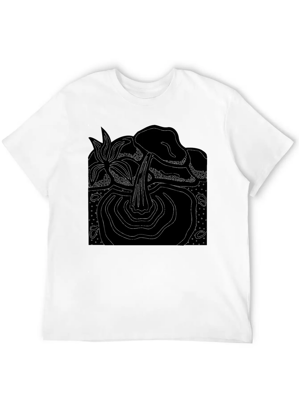 Water Spring Lineart Essential Cotton Tee For Daily Outfits – Unisex Style