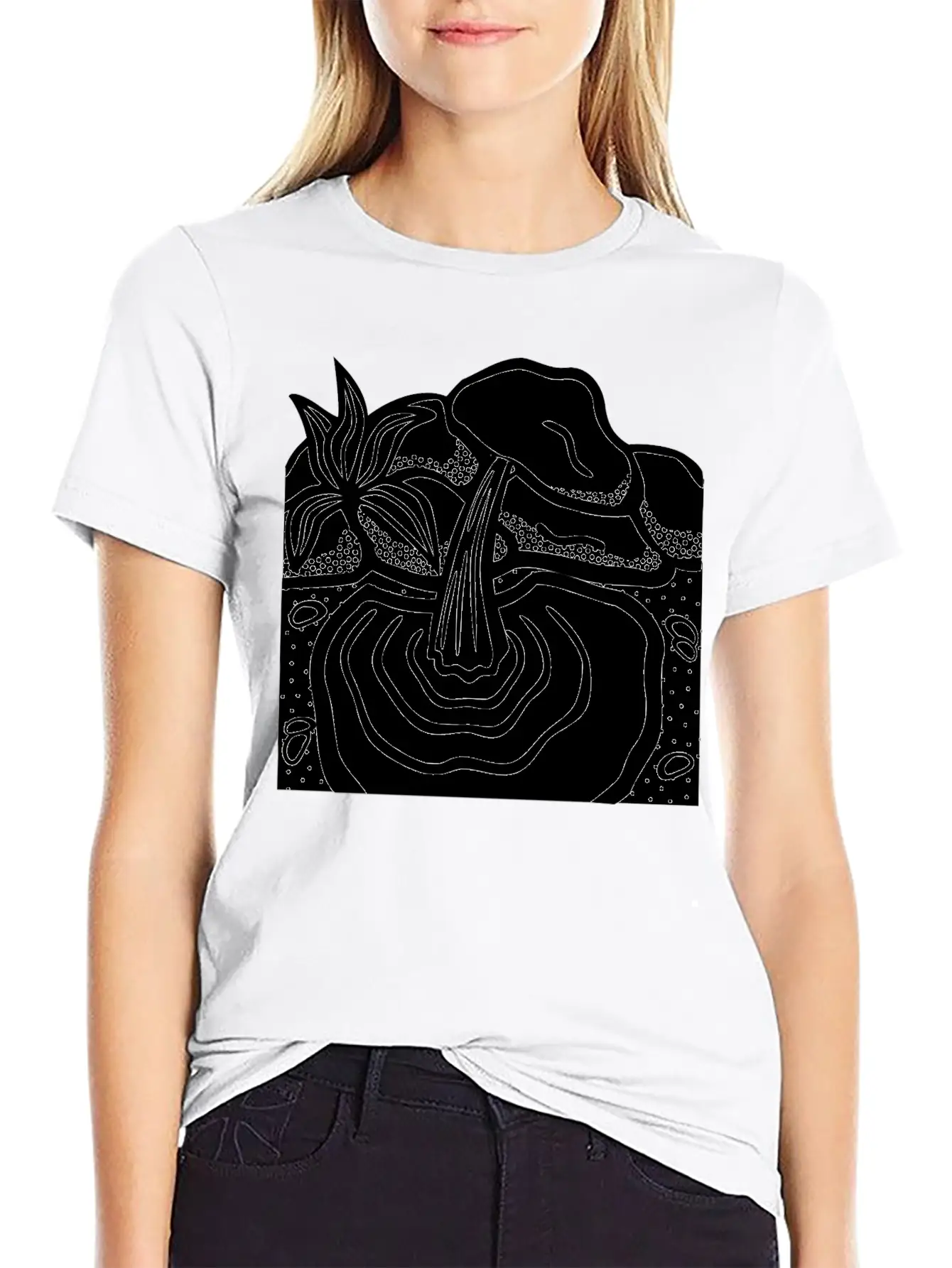 Water Spring Lineart Essential Cotton Tee For Daily Outfits – Unisex Style