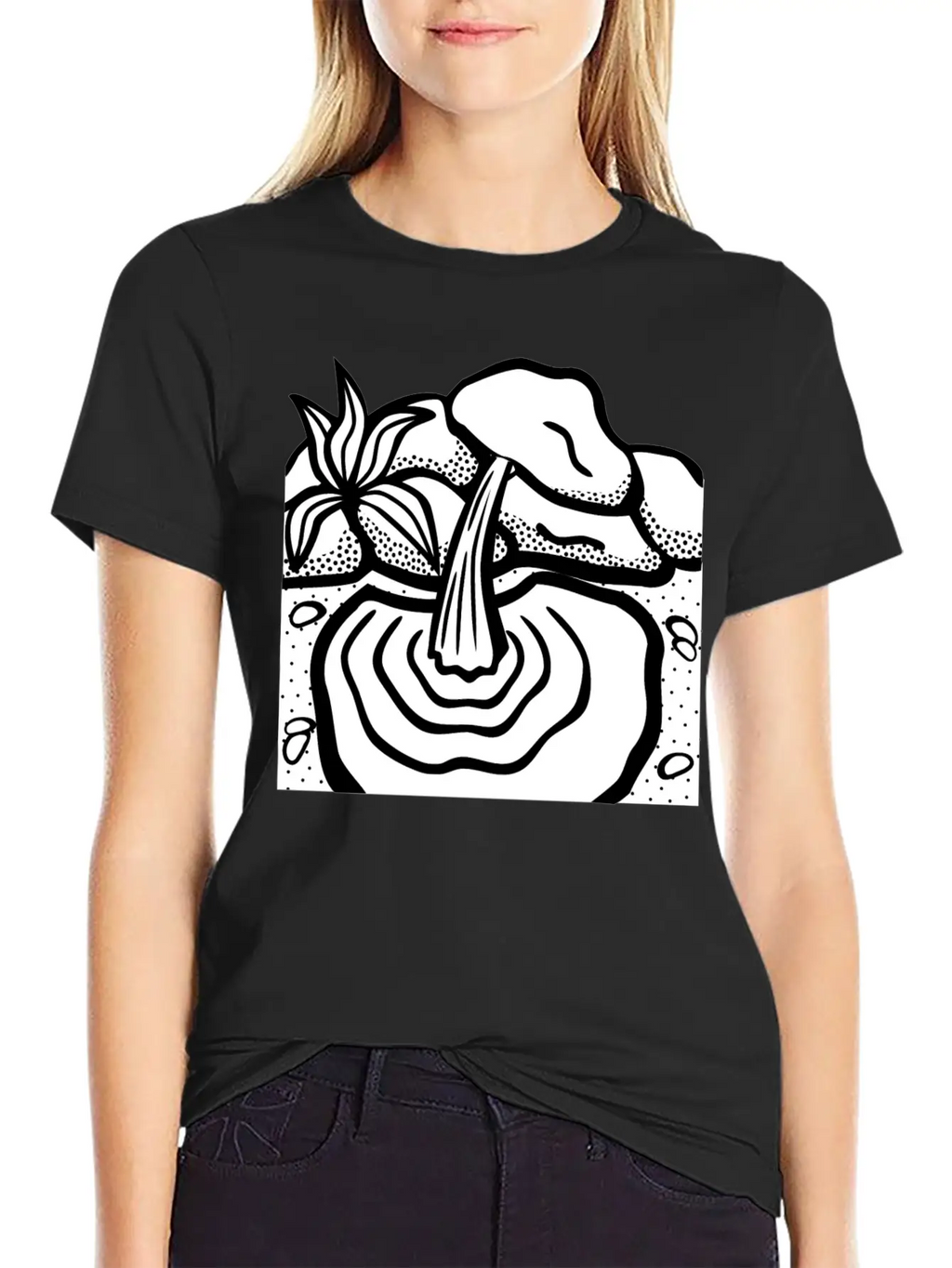 Water Spring Lineart Essential Cotton Tee For Daily Outfits – Unisex Style