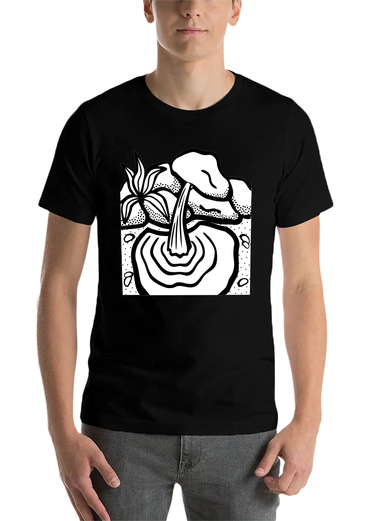 Water Spring Lineart Essential Cotton Tee For Daily Outfits – Unisex Style