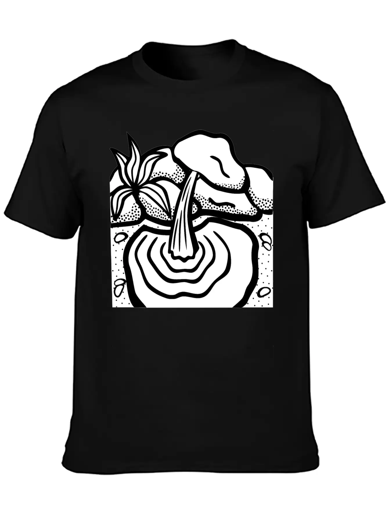 Water Spring Lineart Essential Cotton Tee For Daily Outfits – Unisex Style