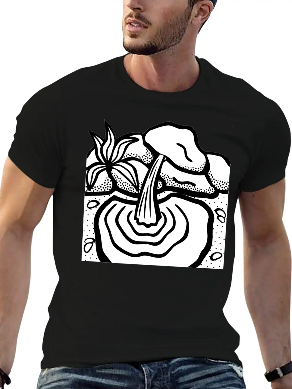 Water Spring Lineart Essential Cotton Tee For Daily Outfits – Unisex Style