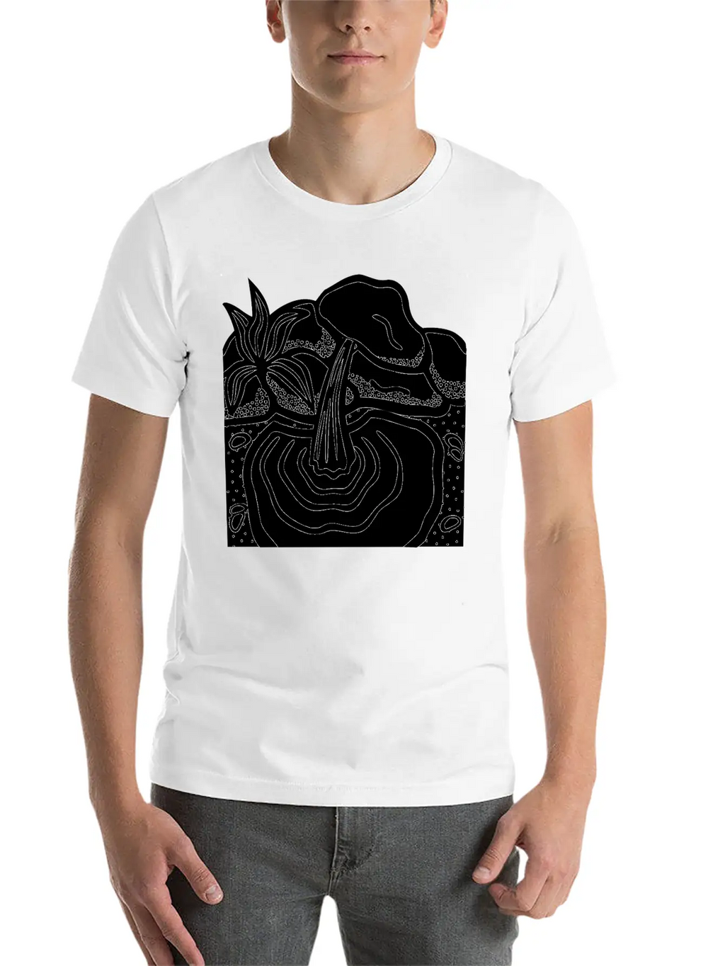 Water Spring Lineart Essential Cotton Tee For Daily Outfits – Unisex Style