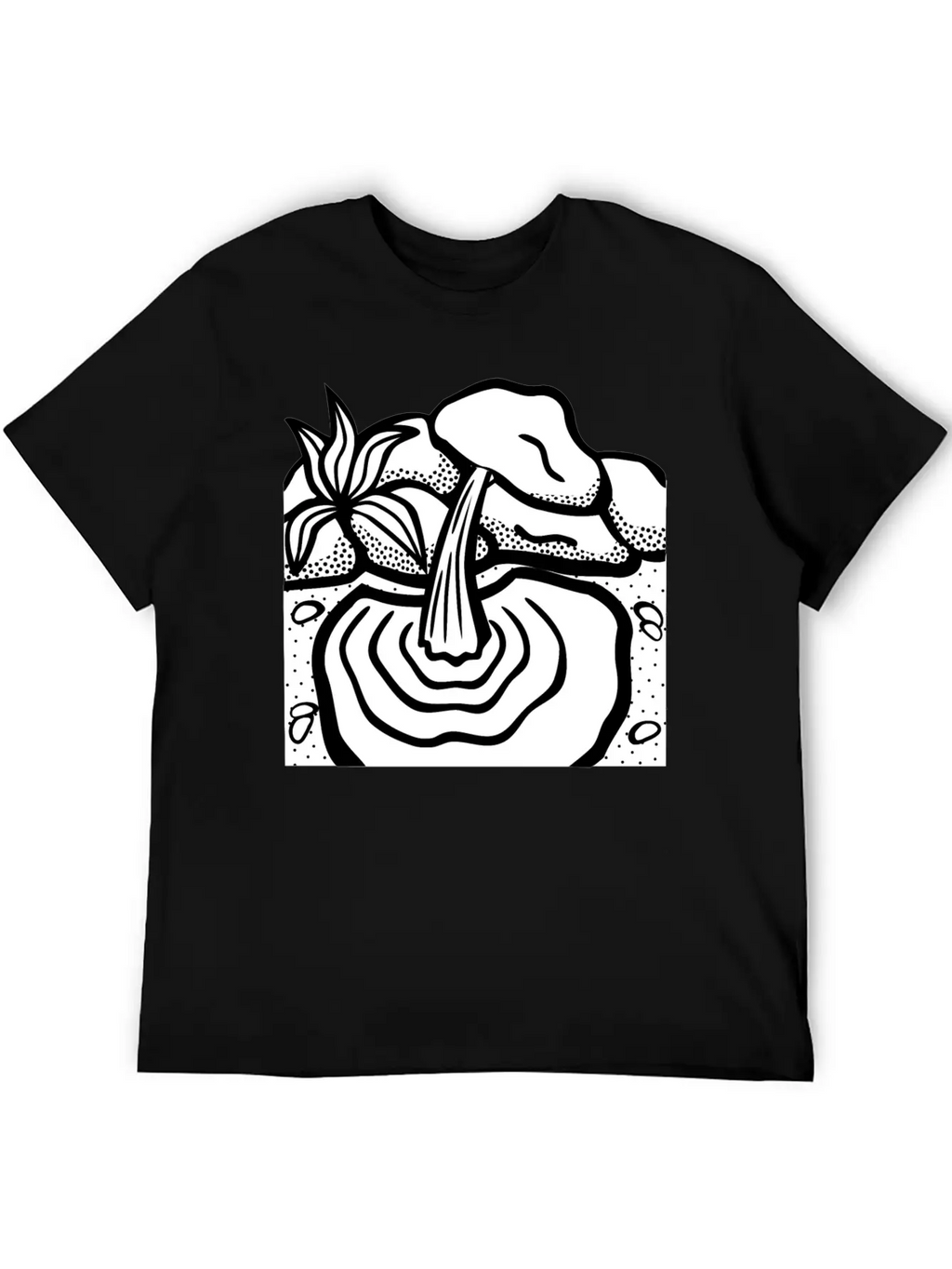Water Spring Lineart Essential Cotton Tee For Daily Outfits – Unisex Style