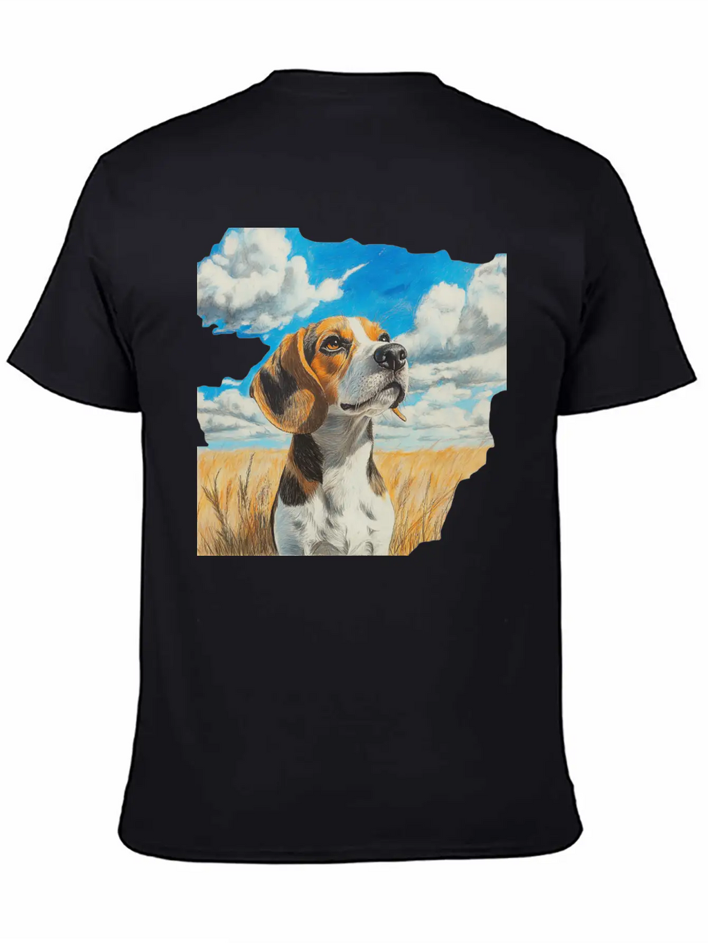 Watercolor Beagle Oil Painting Art Relaxed Everyday Tee – Lightweight And Durable Cotton