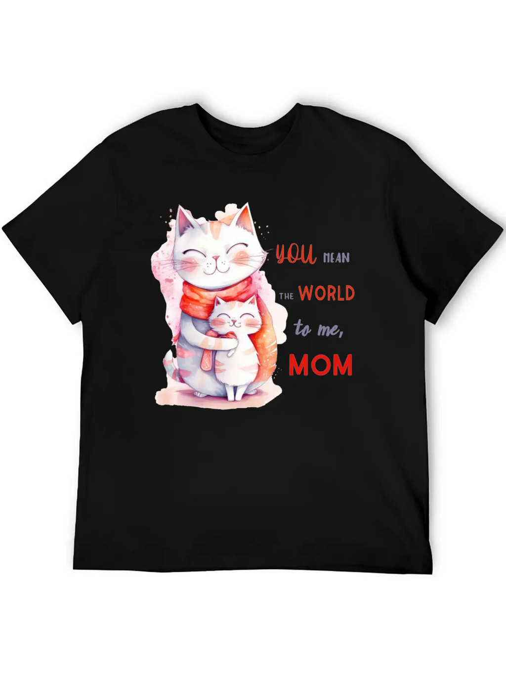 Watercolor Cute Cats Timeless Short Sleeve Tee – Comfy And Minimalist Design