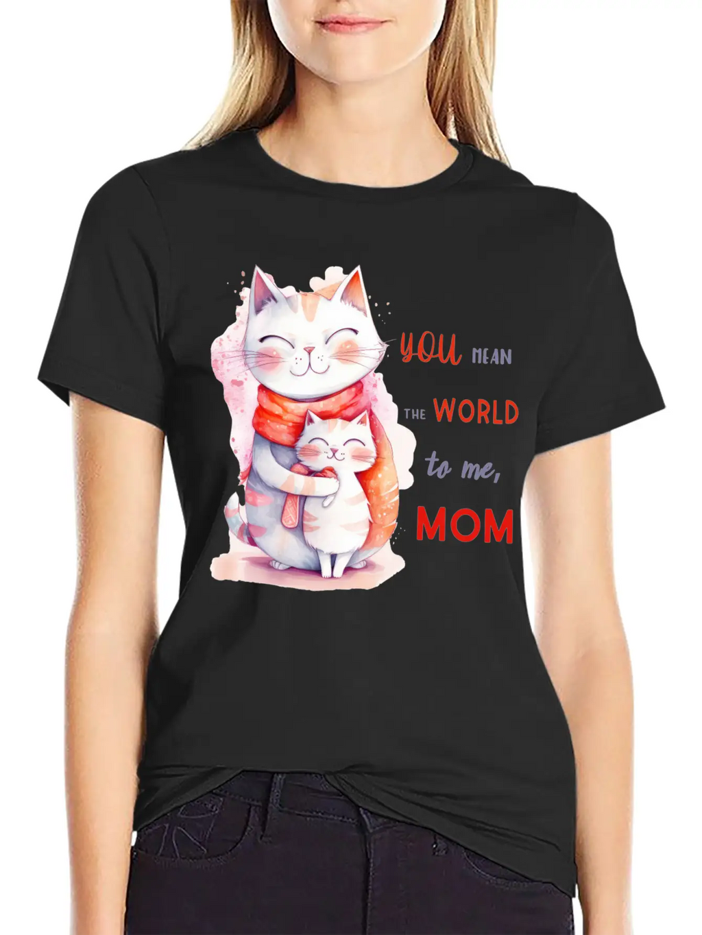 Watercolor Cute Cats Timeless Short Sleeve Tee – Comfy And Minimalist Design