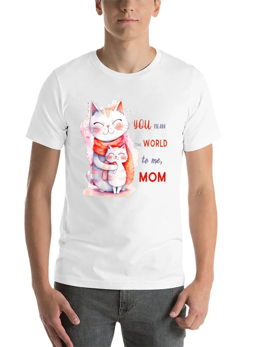 Watercolor Cute Cats Timeless Short Sleeve Tee – Comfy And Minimalist Design
