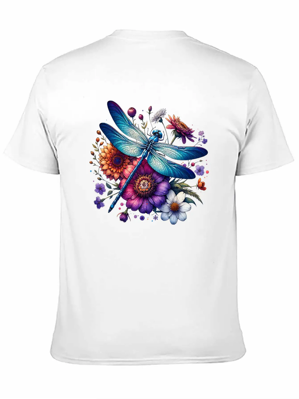 Watercolor Dragonfly Breathable Soft Cotton T-Shirt – Timeless Casual Look