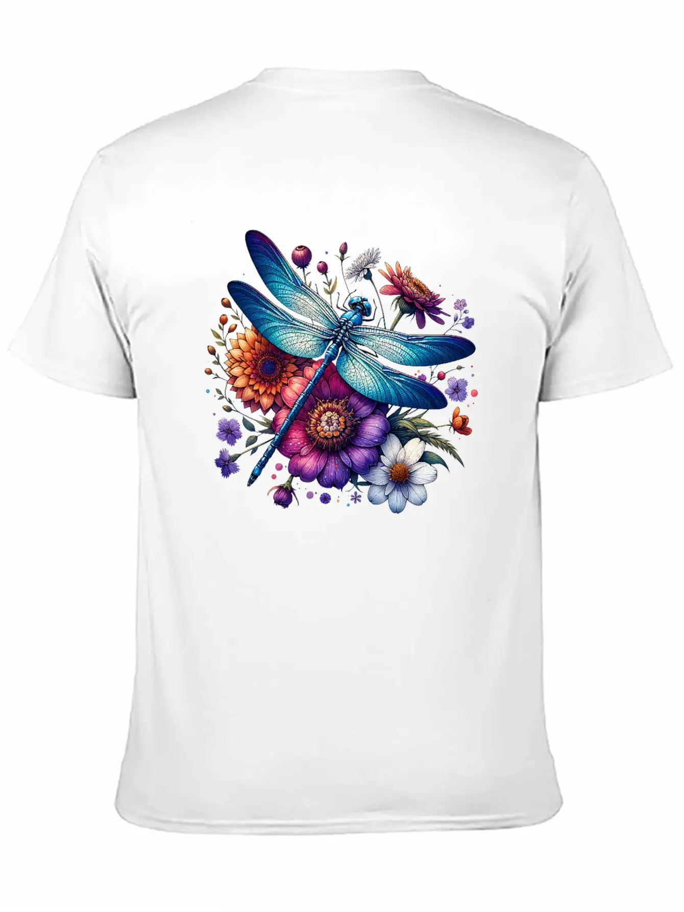 Watercolor Dragonfly Breathable Soft Cotton T-Shirt – Timeless Casual Look
