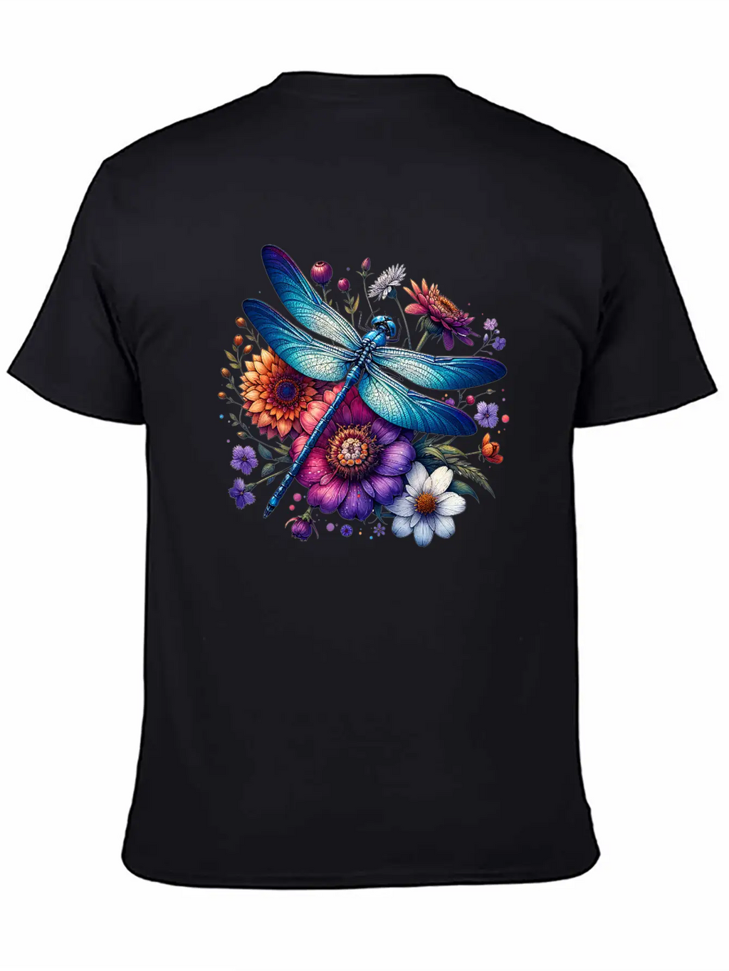 Watercolor Dragonfly Breathable Soft Cotton T-Shirt – Timeless Casual Look