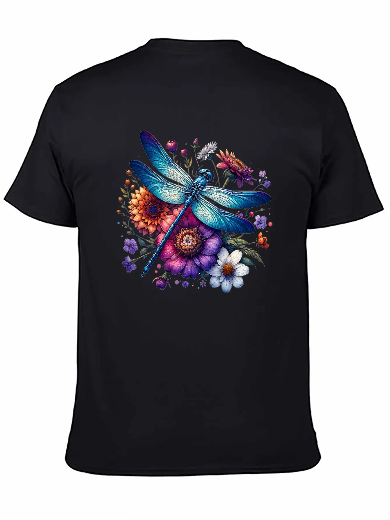 Watercolor Dragonfly Breathable Soft Cotton T-Shirt – Timeless Casual Look
