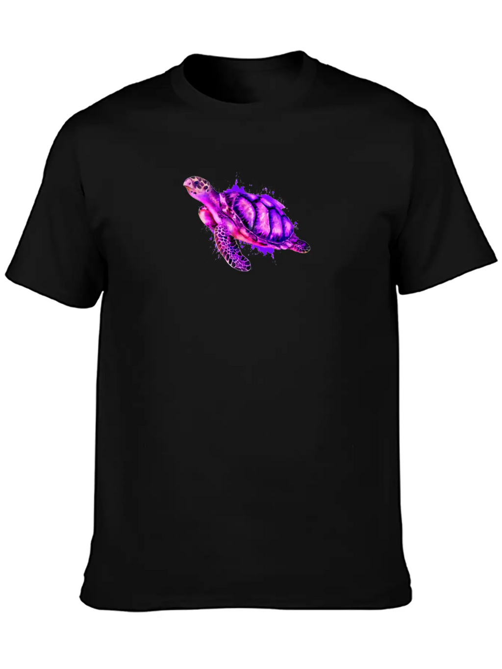 Watercolor Sea Turtle Purple Sea Turtle Classic Cotton Tee – Unisex Comfort For Any Season
