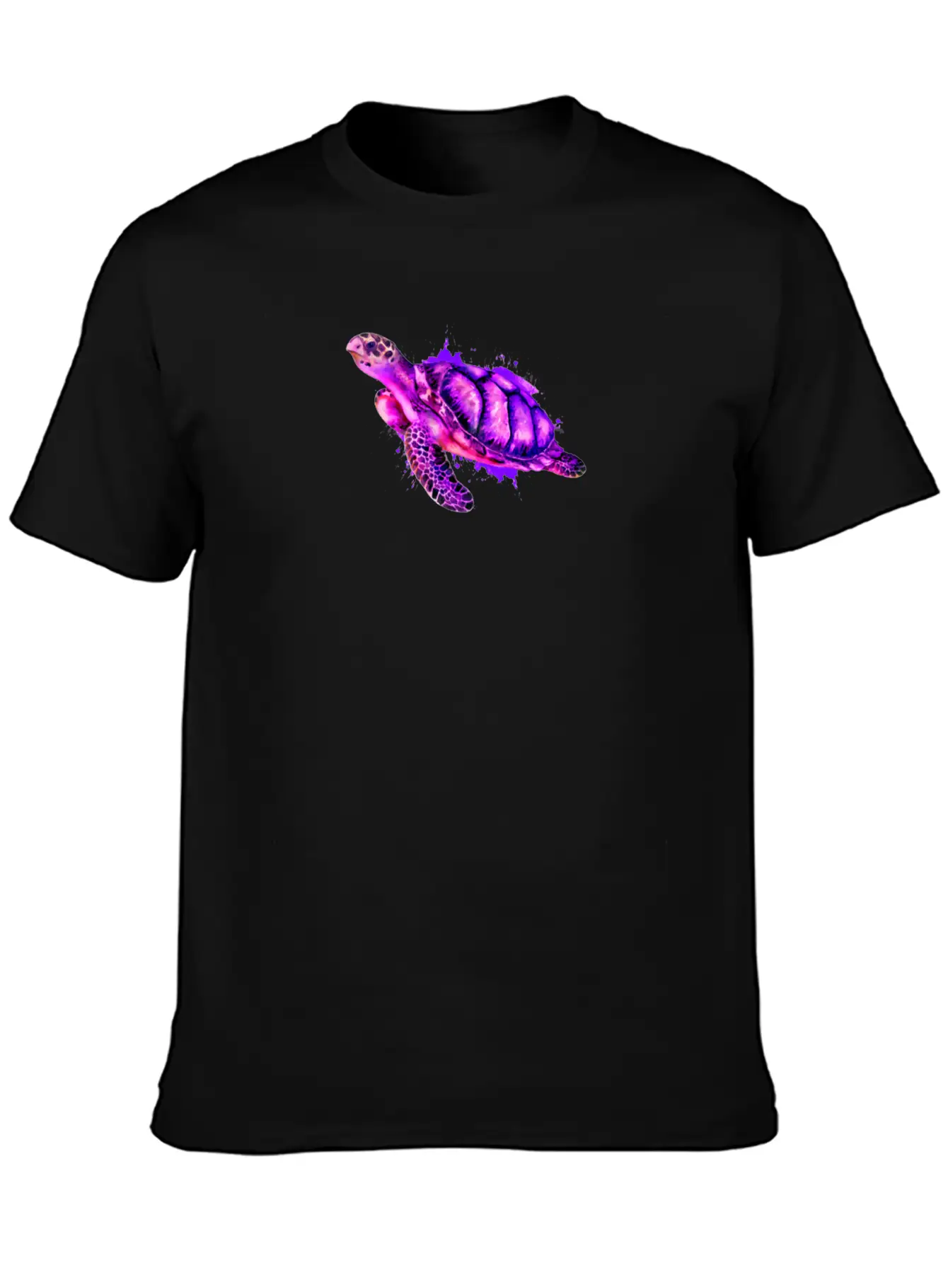 Watercolor Sea Turtle Purple Sea Turtle Classic Cotton Tee – Unisex Comfort For Any Season