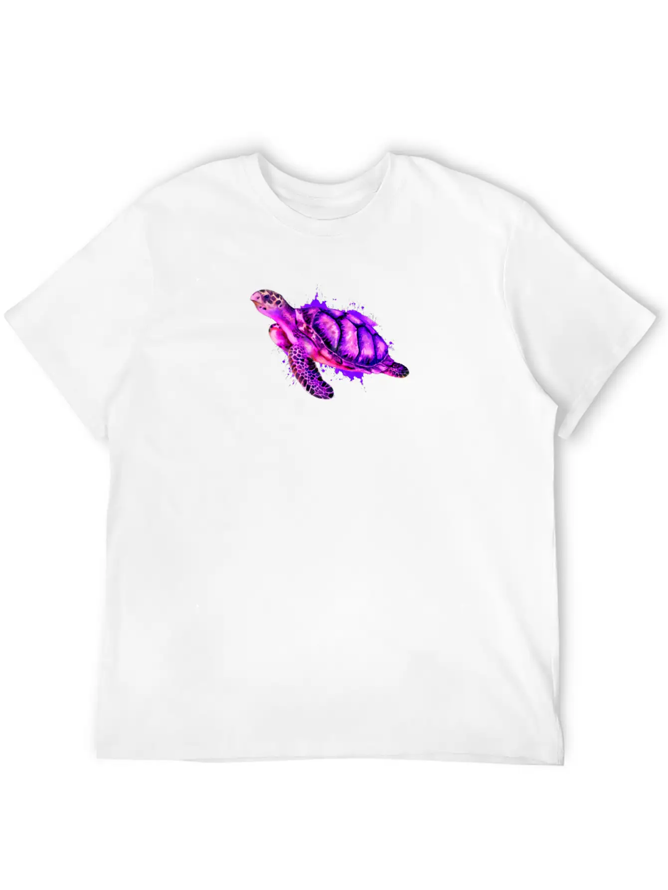 Watercolor Sea Turtle Purple Sea Turtle Classic Cotton Tee – Unisex Comfort For Any Season