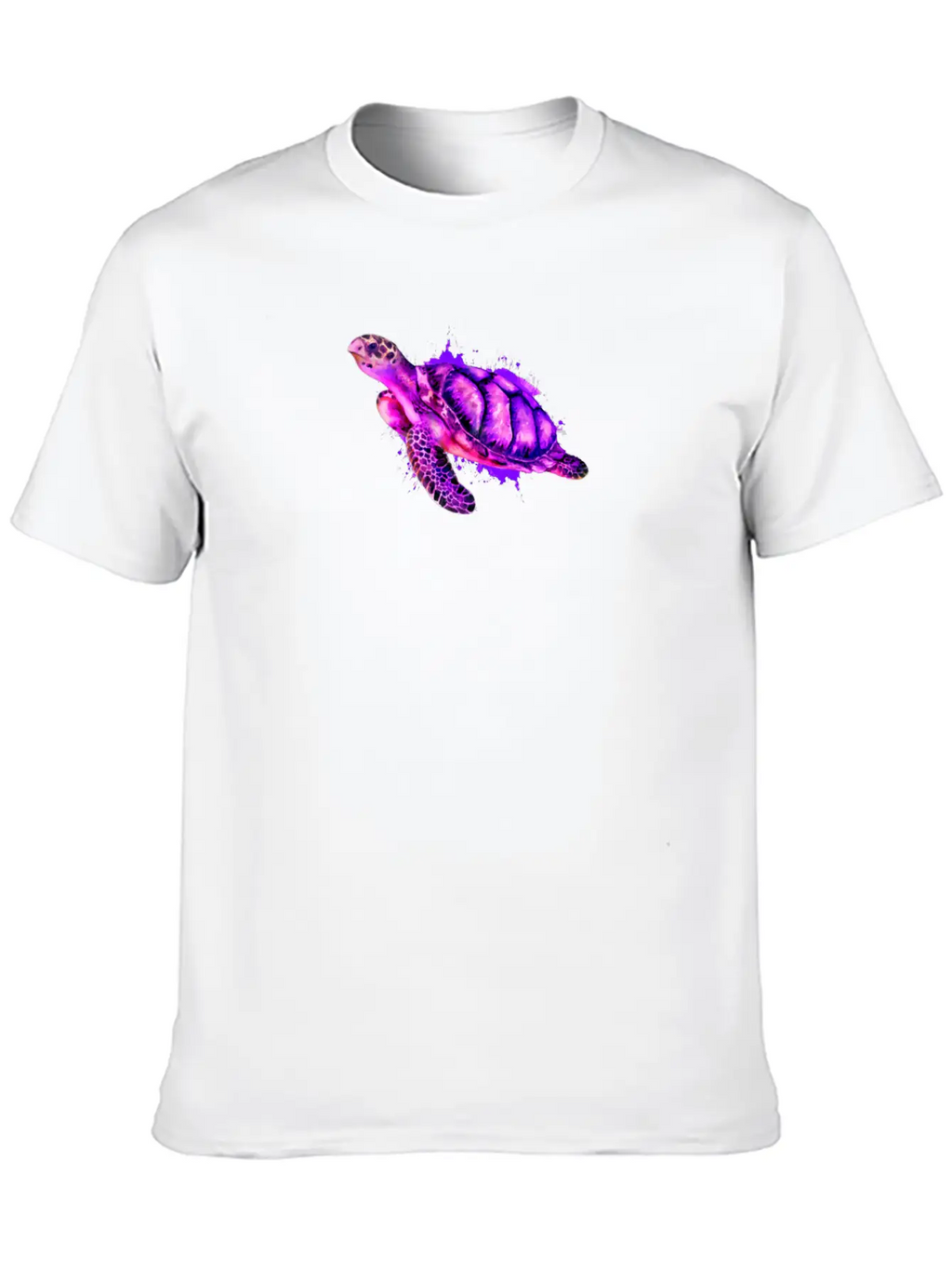 Watercolor Sea Turtle Purple Sea Turtle Classic Cotton Tee – Unisex Comfort For Any Season