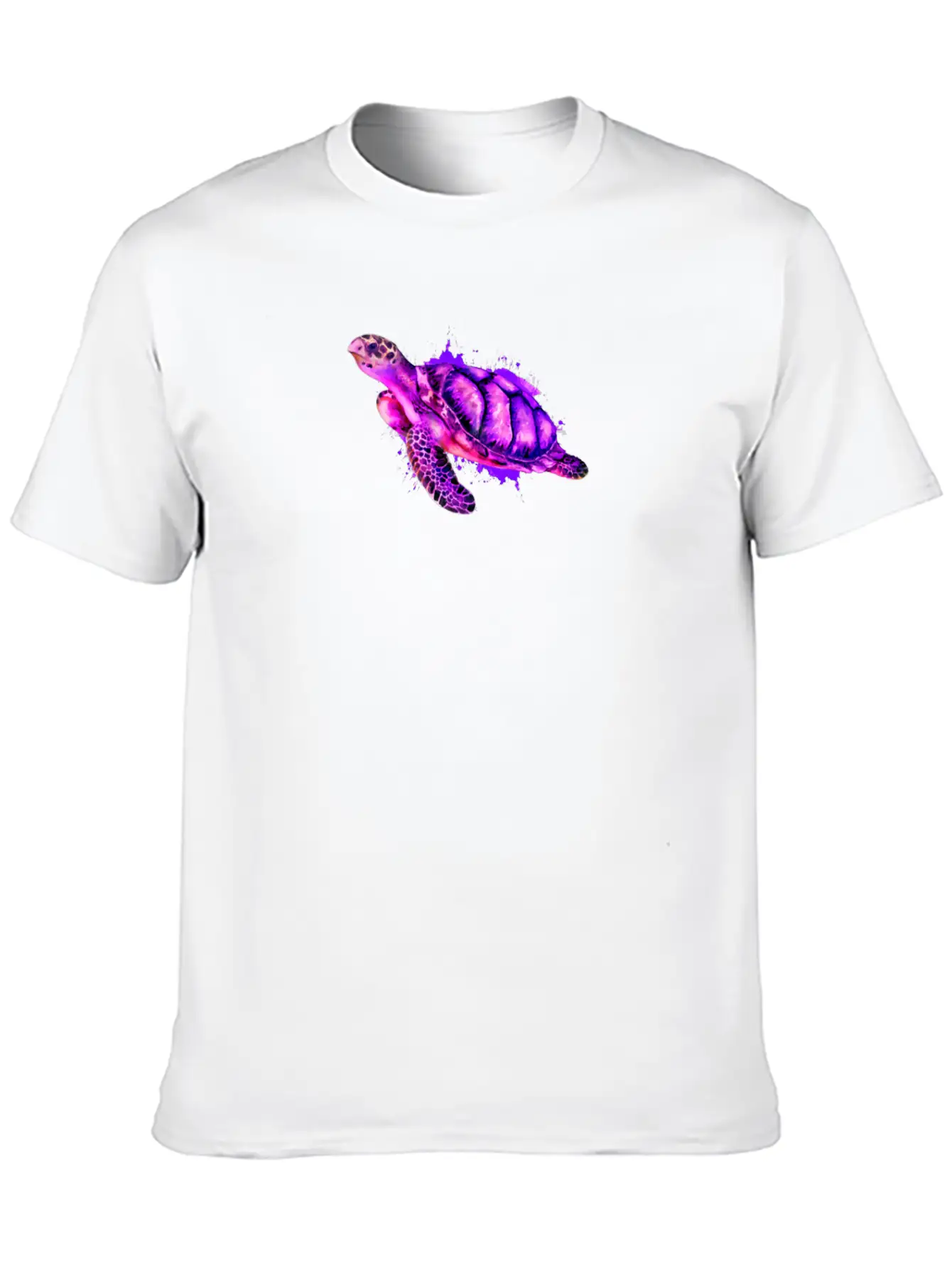 Watercolor Sea Turtle Purple Sea Turtle Classic Cotton Tee – Unisex Comfort For Any Season
