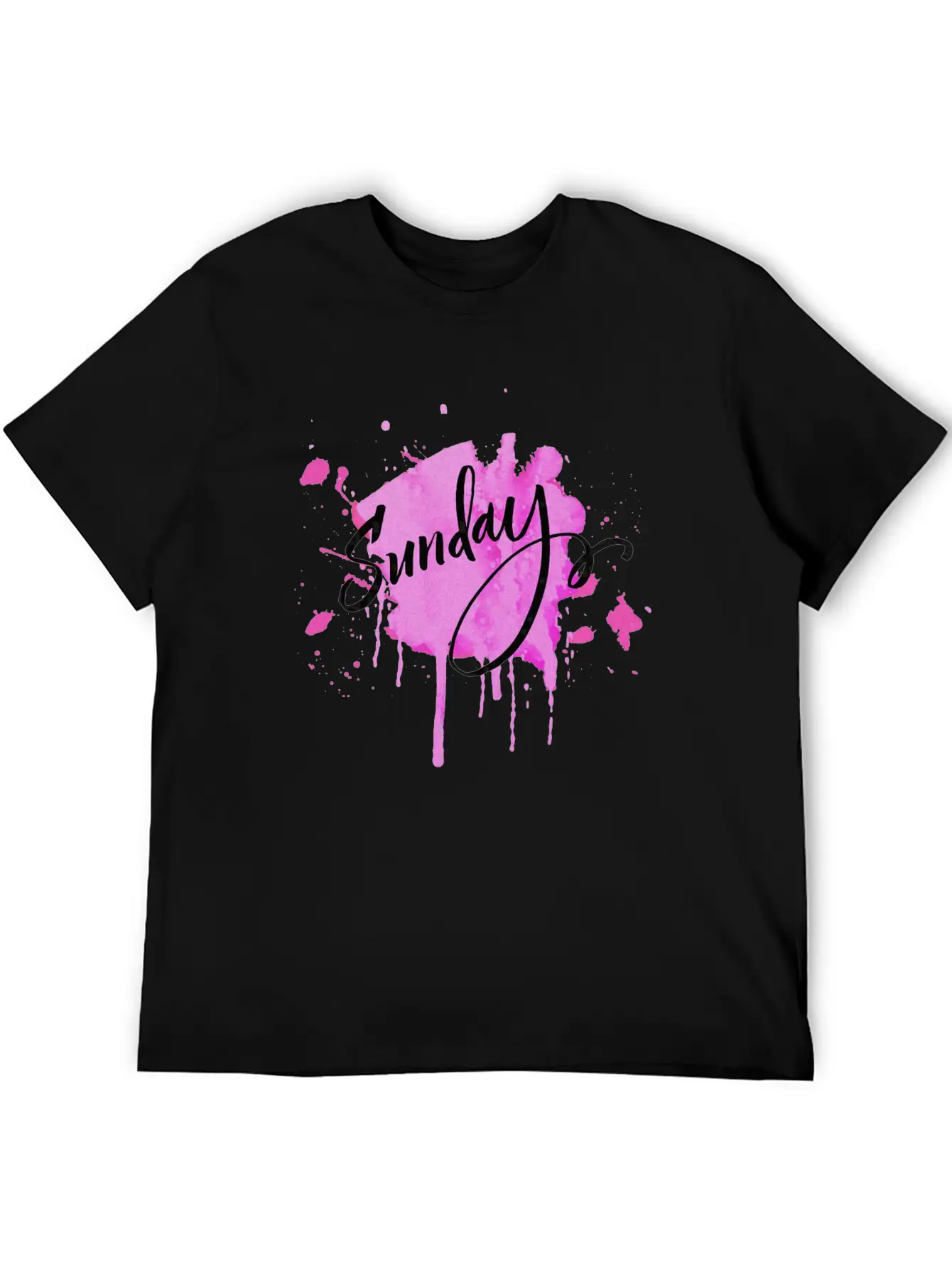 Watercolor Sunday Breathable Graphic T-Shirt – Perfect For Casual Days