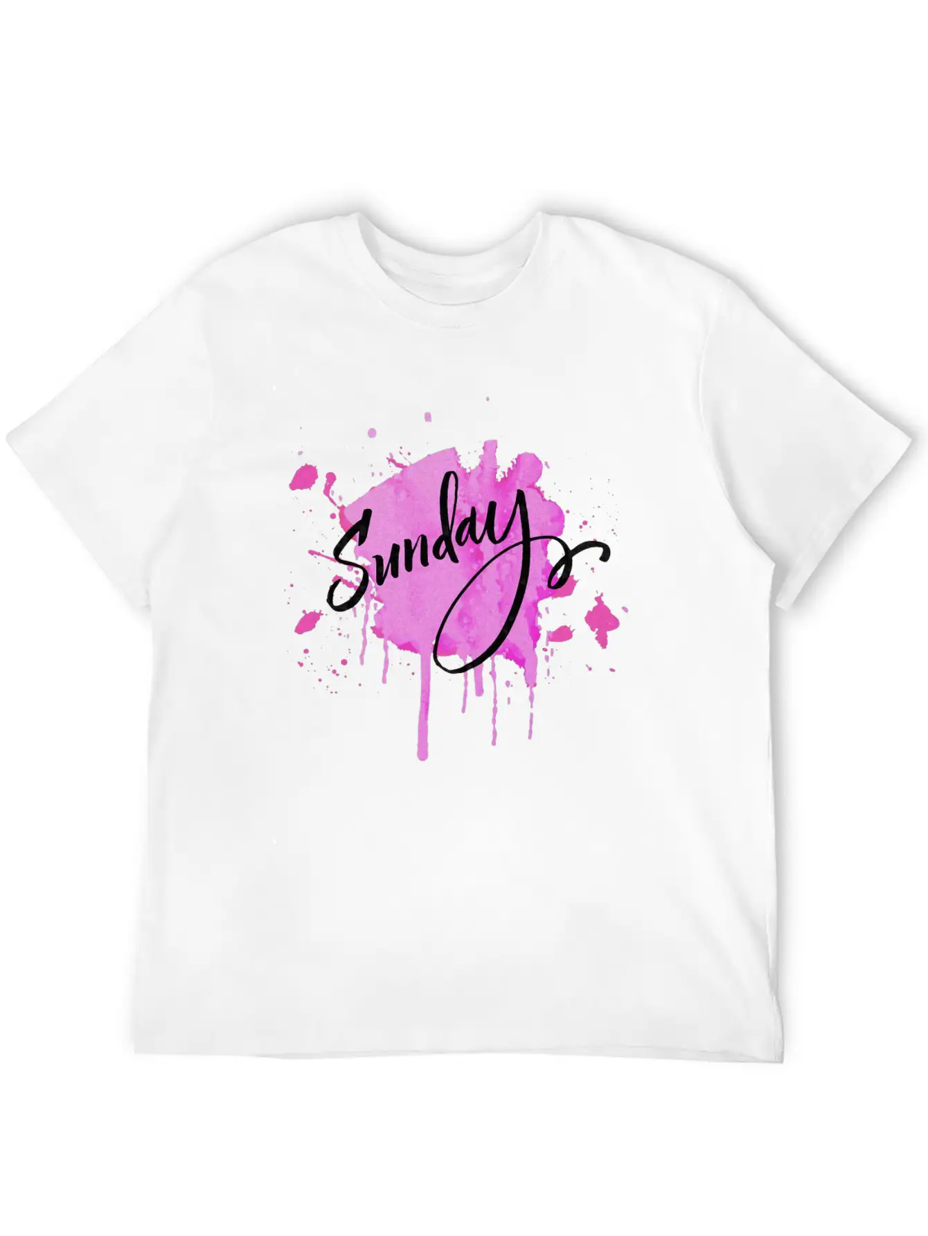 Watercolor Sunday Breathable Graphic T-Shirt – Perfect For Casual Days