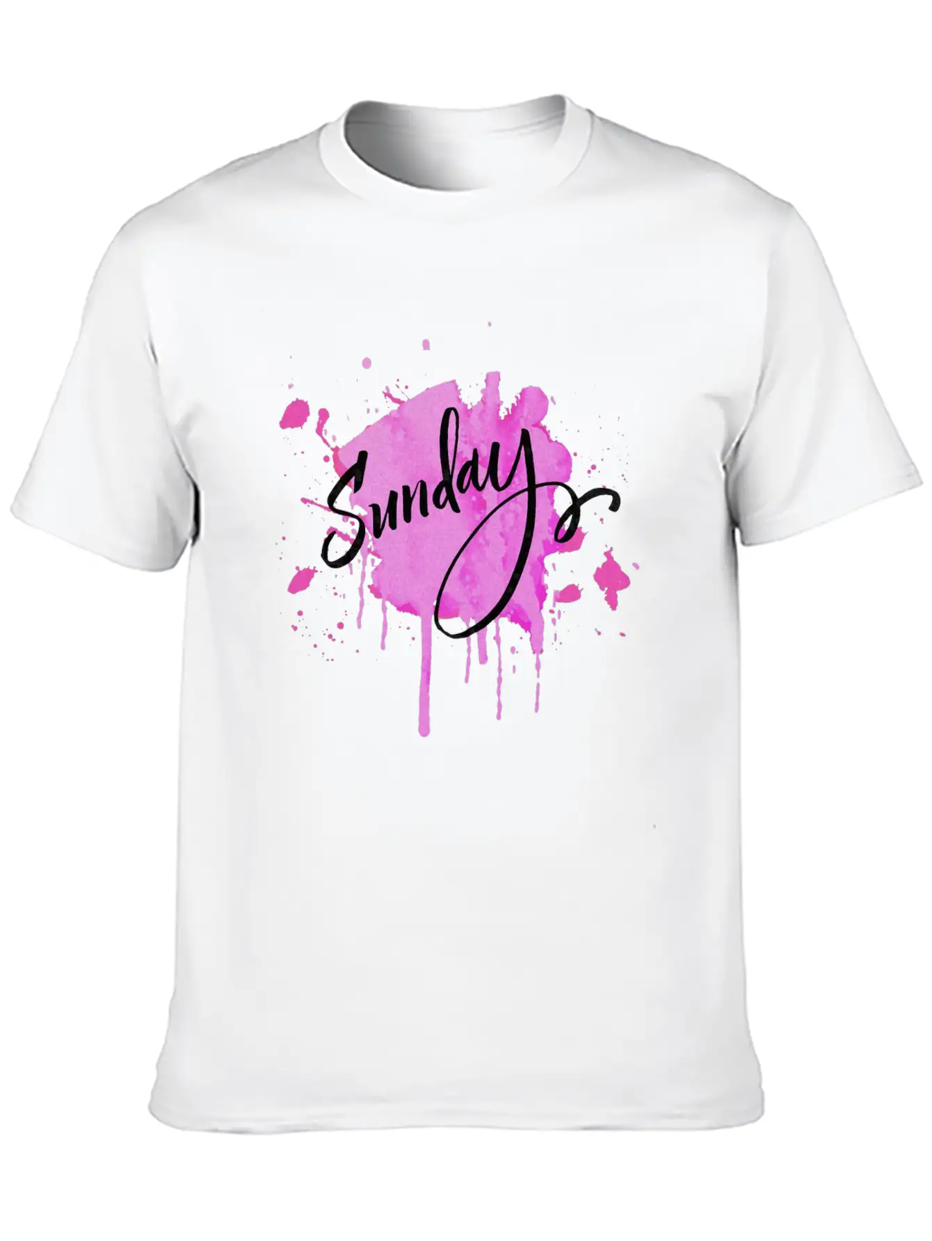 Watercolor Sunday Breathable Graphic T-Shirt – Perfect For Casual Days
