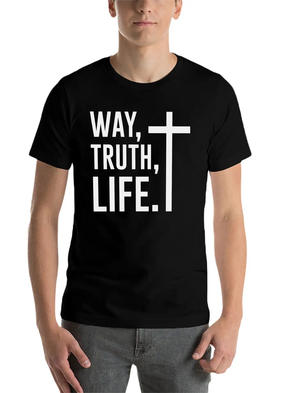 Way Truth Life, Jesus, Christian, Bible Verse, God Stylish Everyday T-Shirt – Unisex Basic Cotton Tee