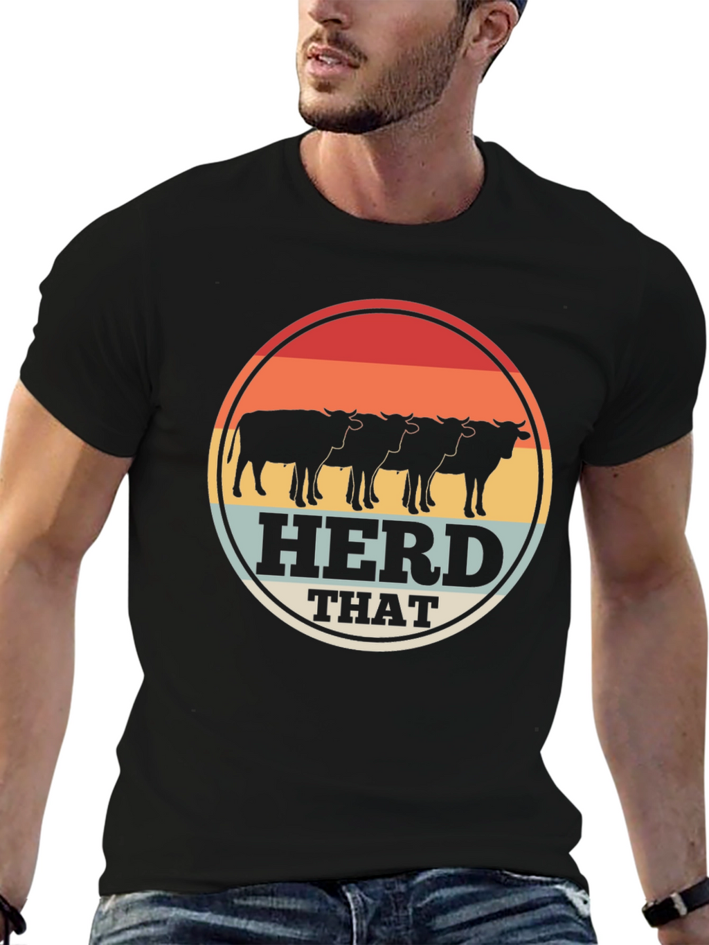 Herd That T-Shirt - Retro Style Farm Tee
