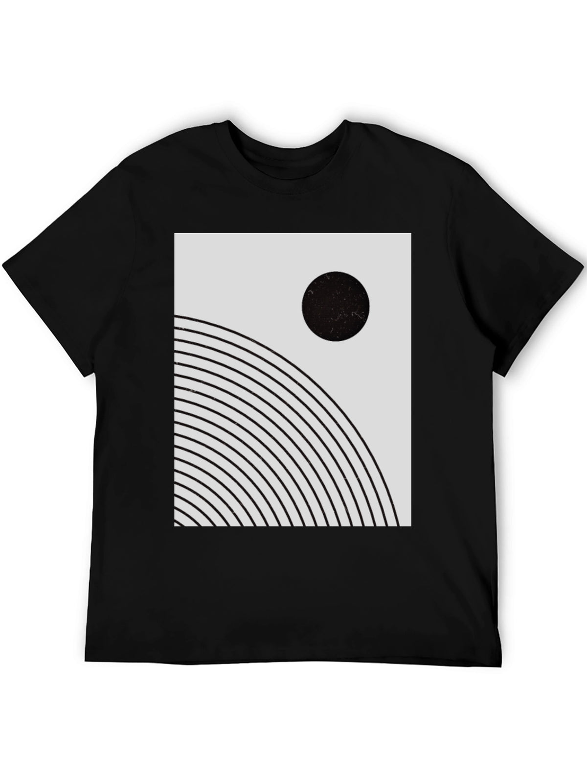 Modern Graphic Tee - Minimalist Circle and Arch Design