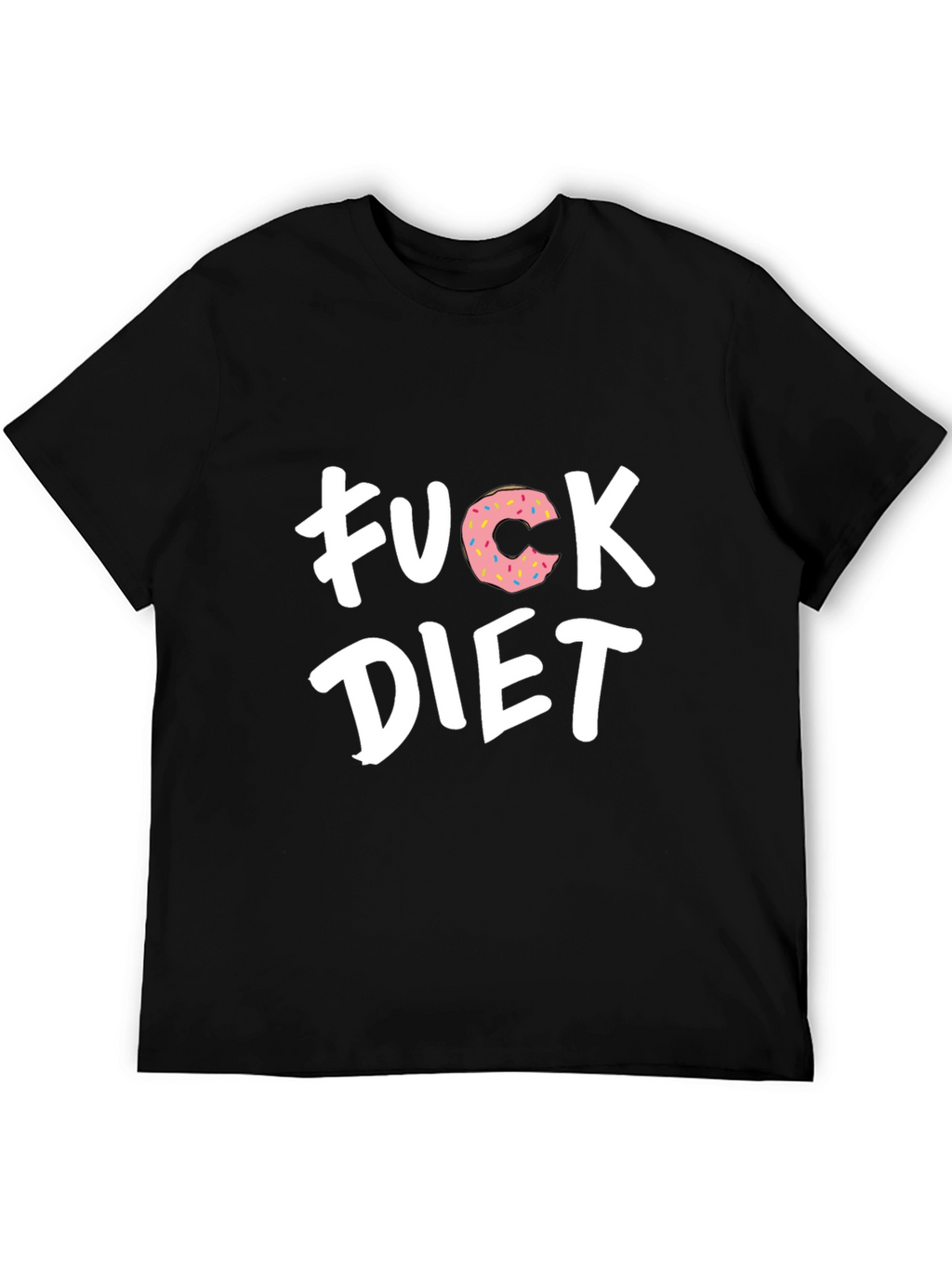 Funny F*ck Diet Donut Graphic T-Shirt
