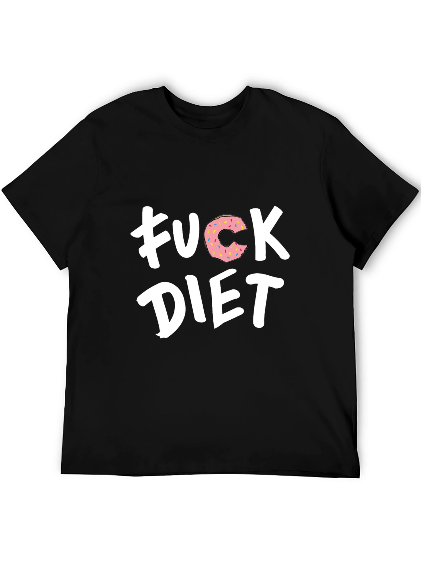 Funny F*ck Diet Donut Graphic T-Shirt