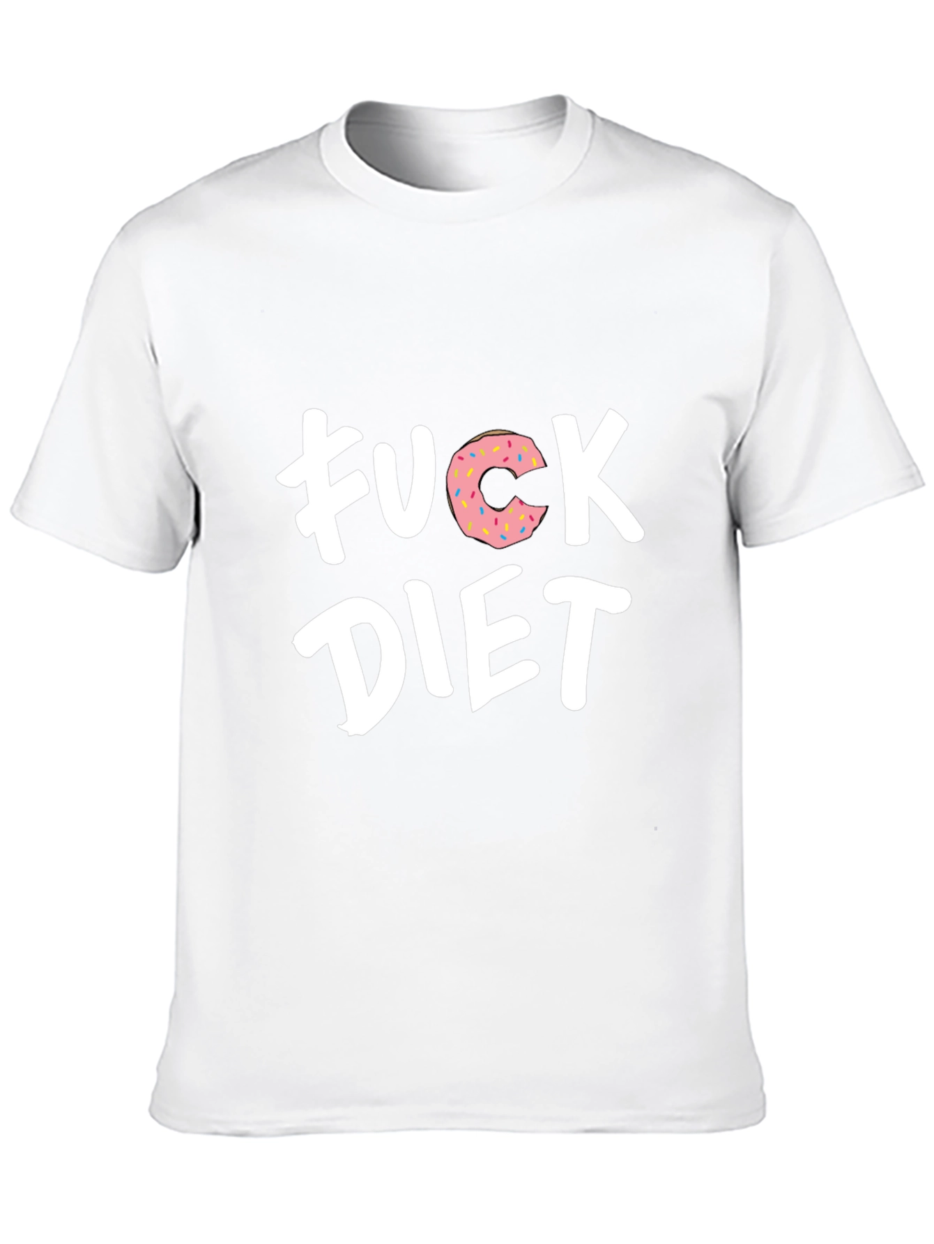 Funny F*ck Diet Donut Graphic T-Shirt