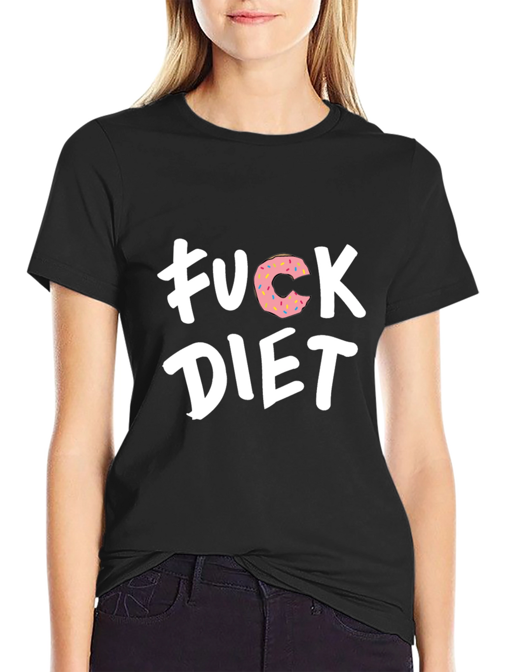 Funny F*ck Diet Donut Graphic T-Shirt