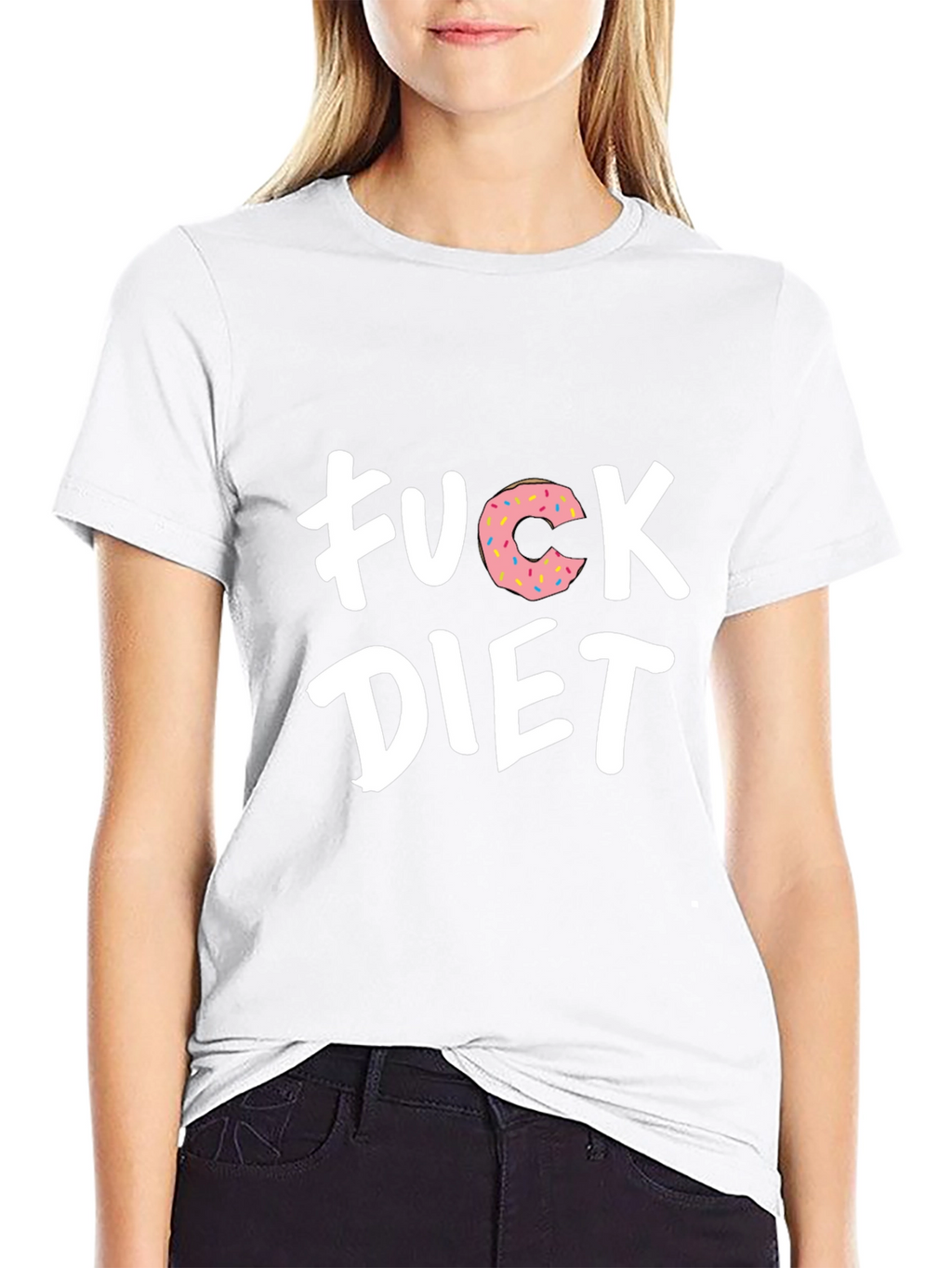 Funny F*ck Diet Donut Graphic T-Shirt