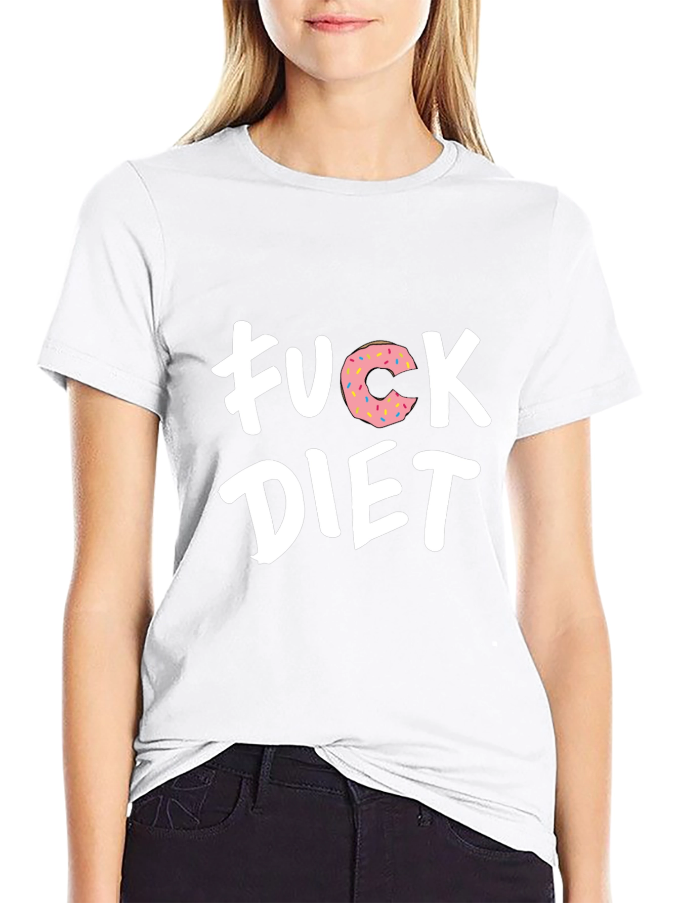 Funny F*ck Diet Donut Graphic T-Shirt