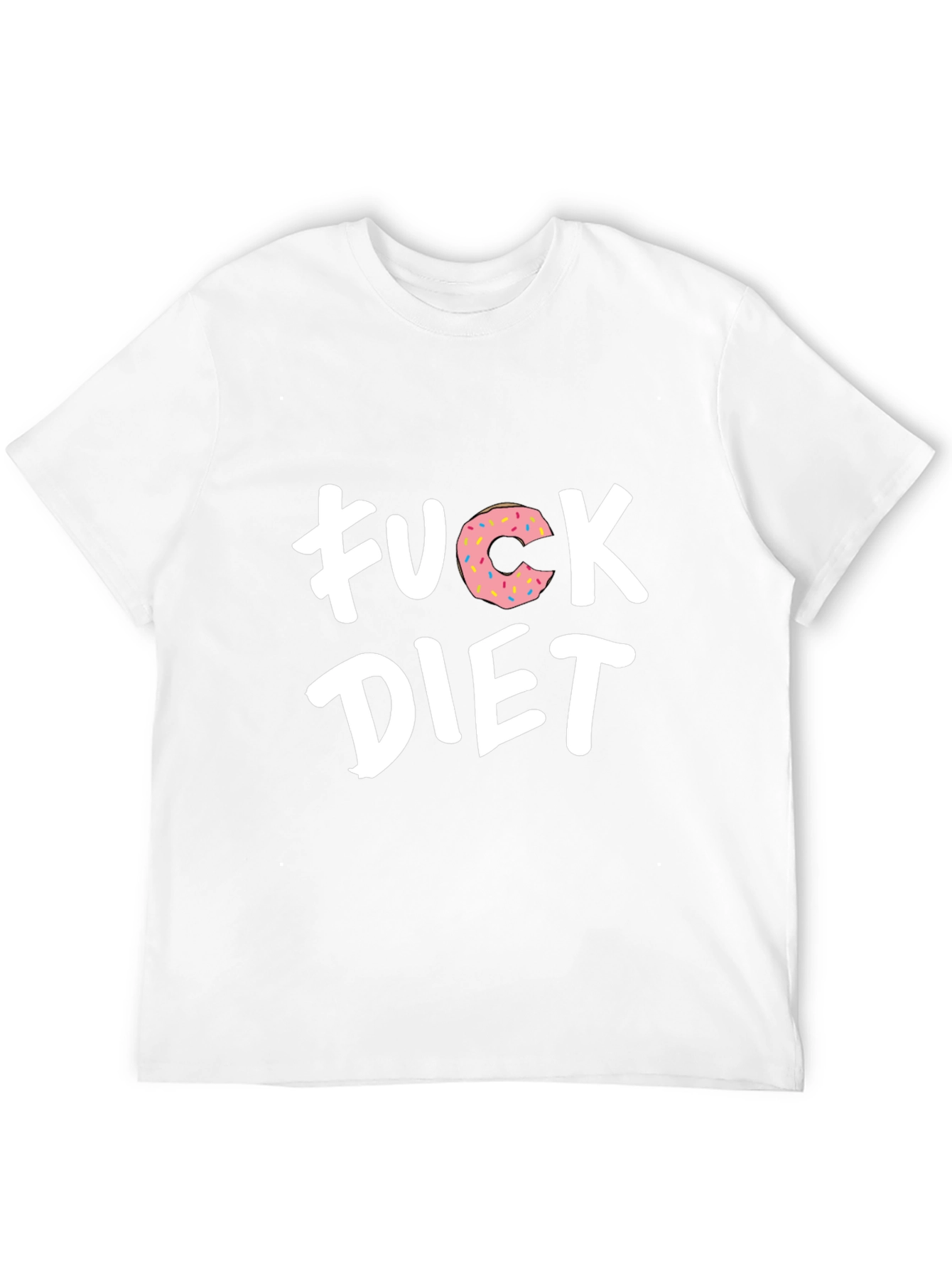 Funny F*ck Diet Donut Graphic T-Shirt