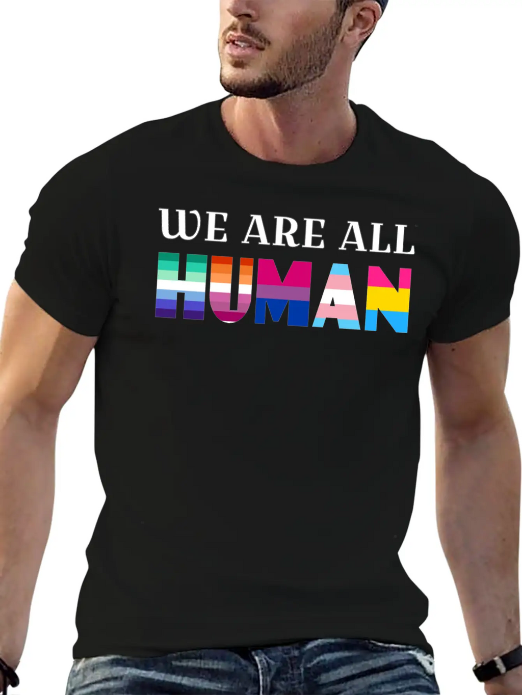 We Are All Human Stylish Everyday T-Shirt – Unisex Basic Cotton Tee