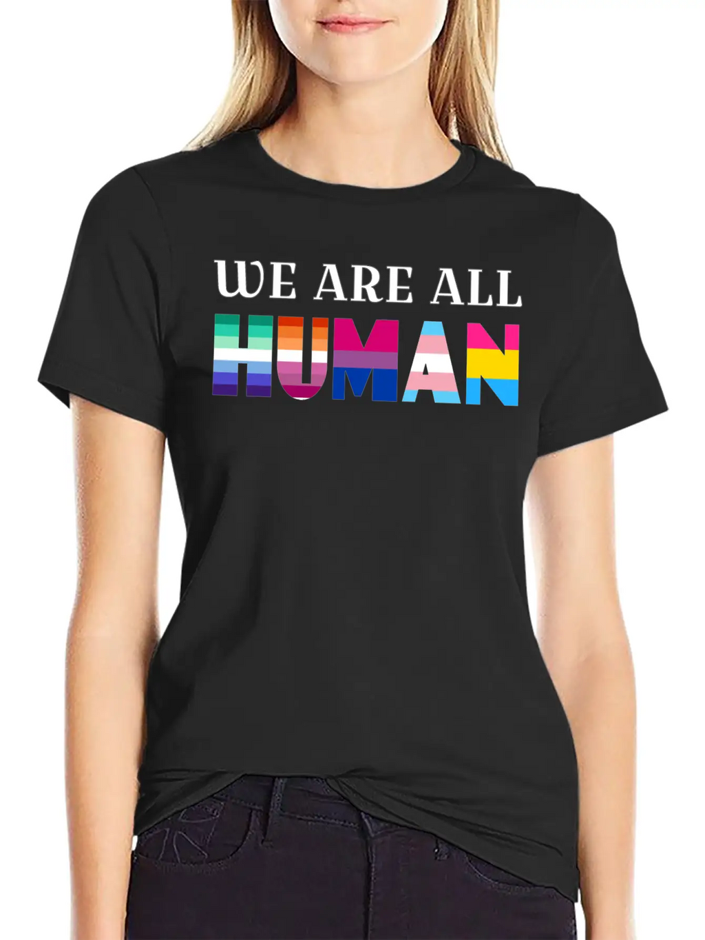 We Are All Human Stylish Everyday T-Shirt – Unisex Basic Cotton Tee