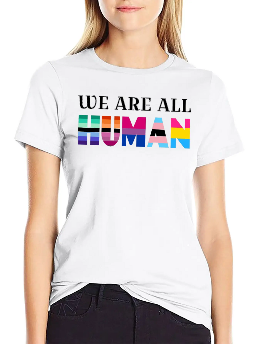 We Are All Human Stylish Everyday T-Shirt – Unisex Basic Cotton Tee