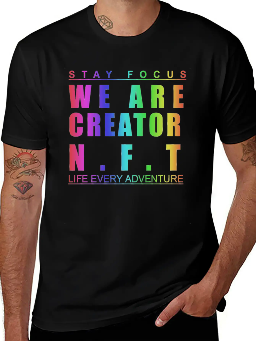 We Are Creator Nft BW Breathable Graphic T-Shirt – Perfect For Casual Days