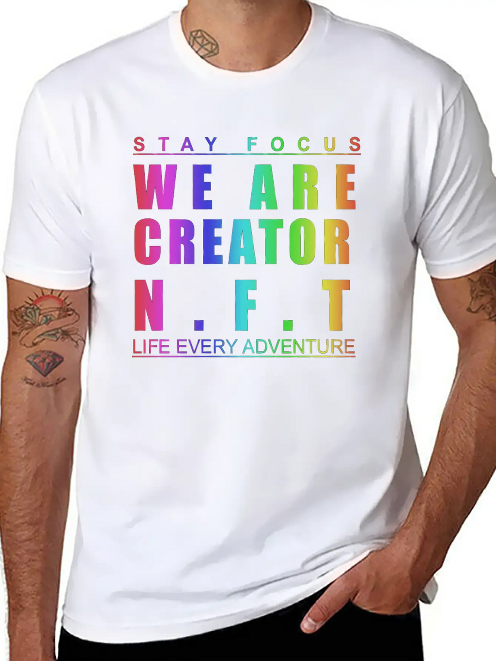 We Are Creator Nft BW Breathable Graphic T-Shirt – Perfect For Casual Days