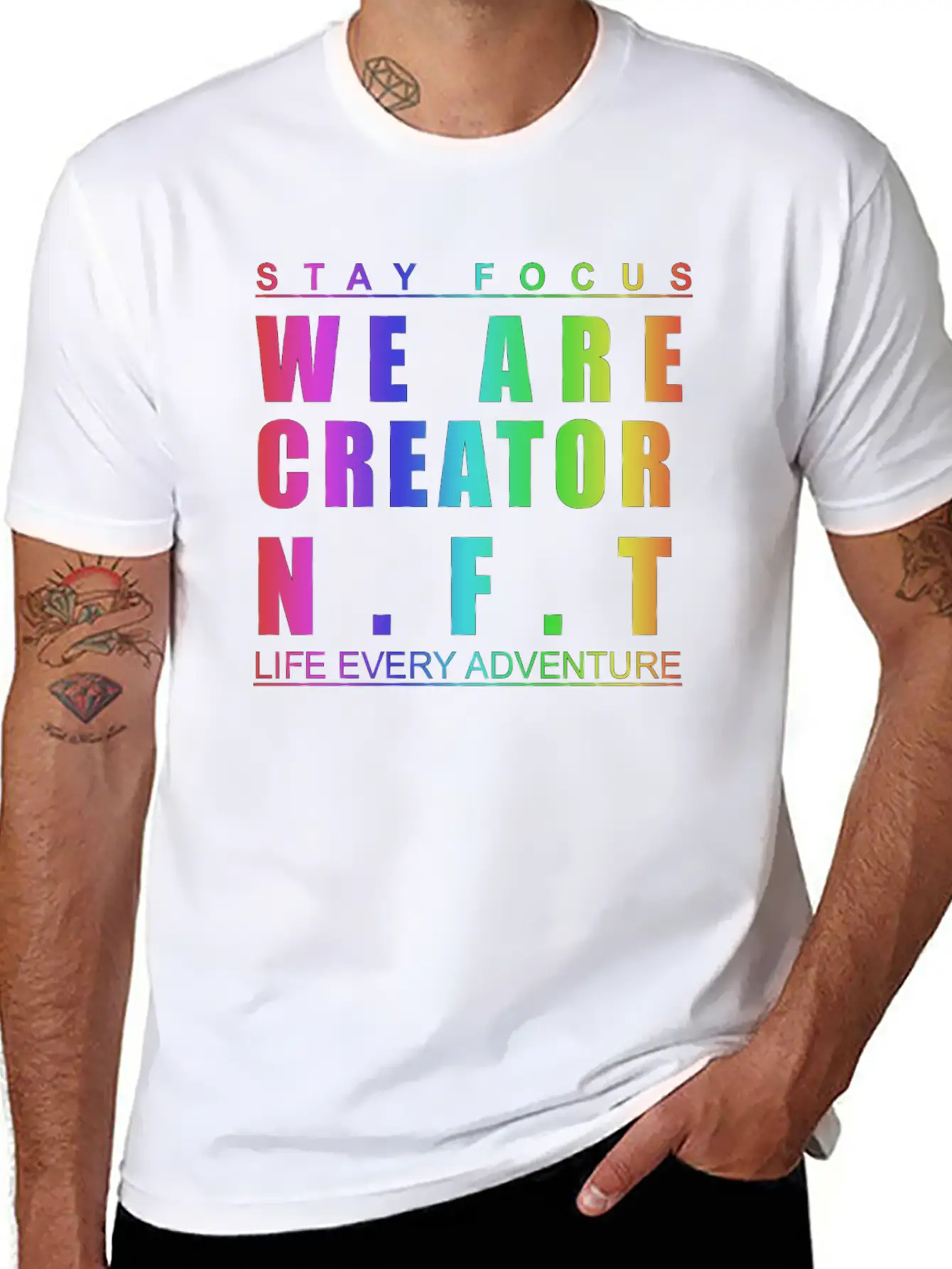 We Are Creator Nft BW Breathable Graphic T-Shirt – Perfect For Casual Days