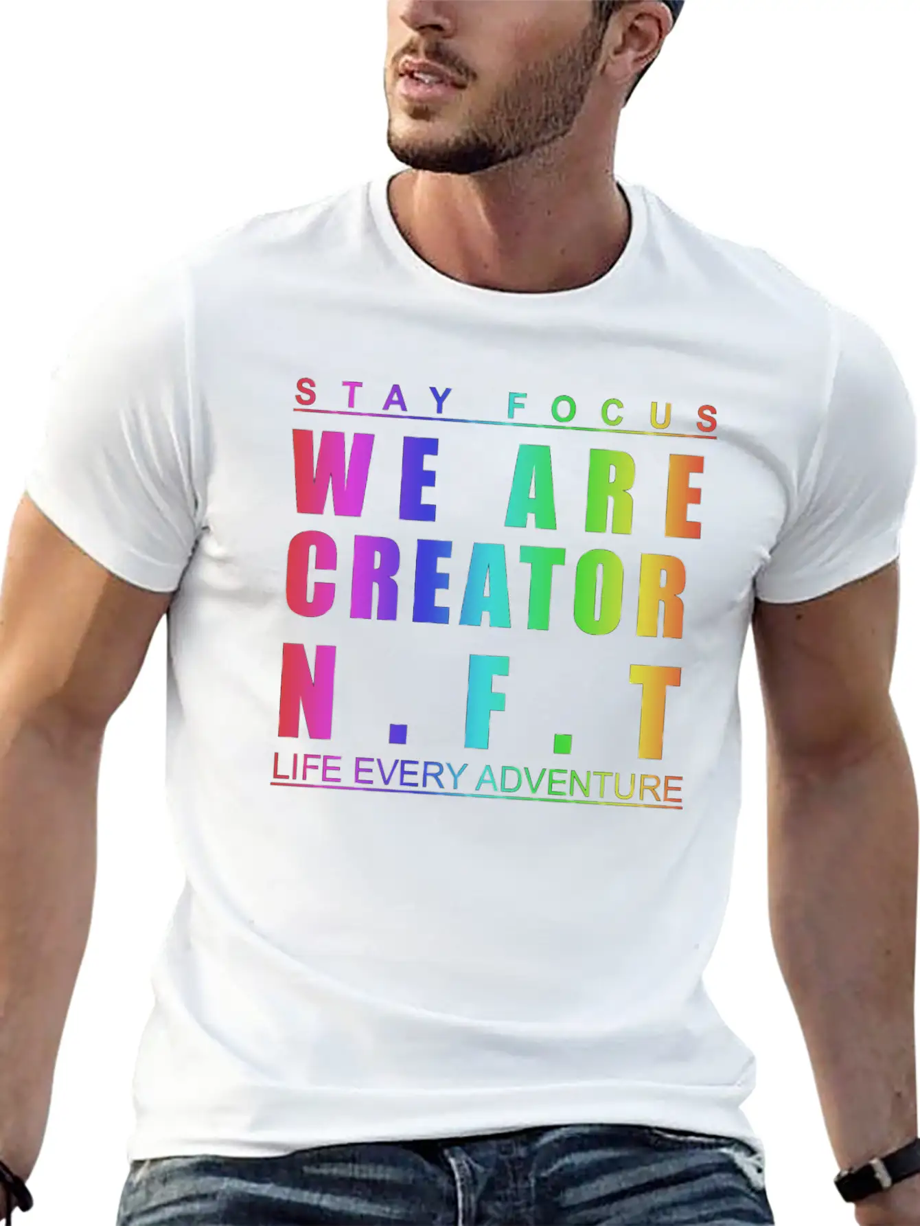 We Are Creator Nft BW Breathable Graphic T-Shirt – Perfect For Casual Days