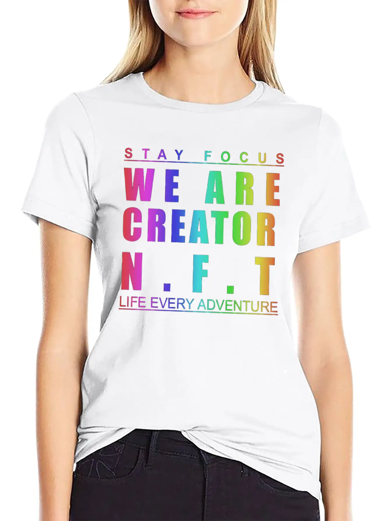 We Are Creator Nft BW Breathable Graphic T-Shirt – Perfect For Casual Days